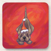 レッドの犬のクリスマス コースター (正面)