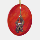 レッドの犬のクリスマス セラミックオーナメント (右)