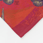 レッドの犬のクリスマス フリースブランケット (角)