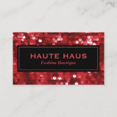 レッドはっきりしたシークインプロフェッショナル 名刺 (正面)