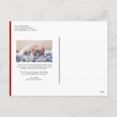 レッドはっきりしたタイポグラフィ2022写真が新年を迎える シーズンポストカード (裏面)