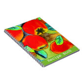 レッドりんご水彩画オリジナルレシピ本 ノートブック (右側)