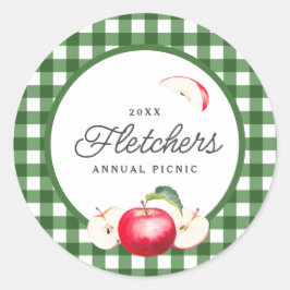レッドりんご&グリーンジンガムカスタム ラウンドシール