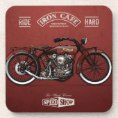 レッドアイアンカフェオートバイコースター |コースターセット コースター (正面)