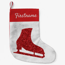 レッドアイススケートクリスマスストッキング スモールクリスマスストッキング