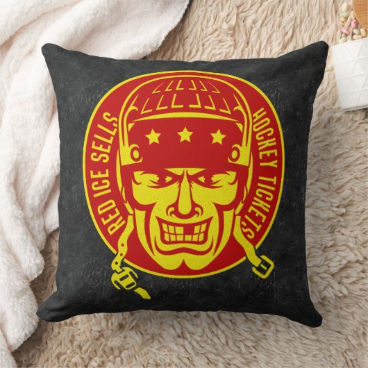 レッドアイスセールホッケーチケット装飾用クッション クッション (ブランケット)