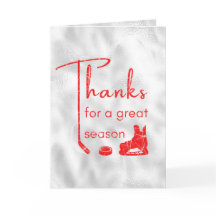 レッドアイス – シーズ素晴らしンホッケーのコーチサンキューカード