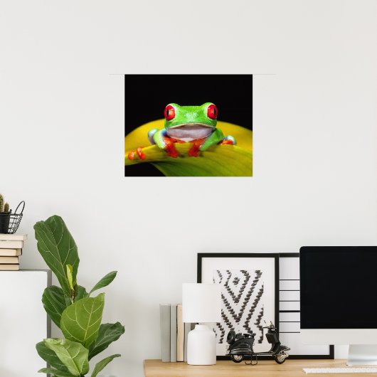 レッドアイツリーフロッグ、アガリチニスカリドリア、先住民 ポスター (ホームオフィス)