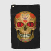 レッドアイドシュガースカルゾンビ完全に死んでいなゴルフタオル ゴルフタオル (正面)