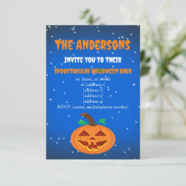 レッドアイドハロウィーンカボチャ招待状 招待状