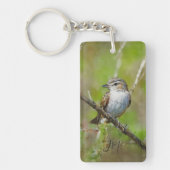 レッドアイドヴィレオ絵を描バードカスタムイニシャル キーホルダー (正面)