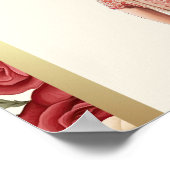 レッドアイボリーフローラアナンド結婚カラジのウェルカムサイン ポスター (角)