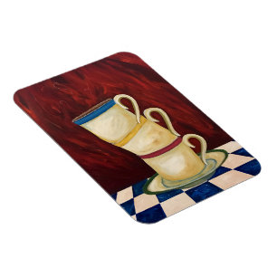 レッドアカラフルート磁石のコーヒーカップ3"x4" マグネット
