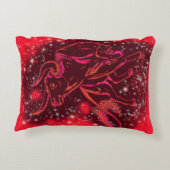 レッドアクセントピローランニングルブルの星の夜 アクセントクッション (裏面)