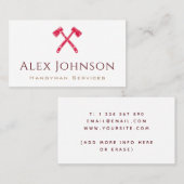 レッドアグランジックスのロゴHandyman Home Repair Service 名刺 (正面/裏面)