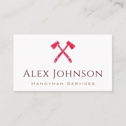 レッドアグランジックスのロゴHandyman Home Repair Service 名刺 (正面)