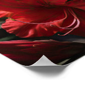 レッドアザレアフラワーズアートプリント ポスター (角)