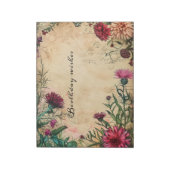 レッドアスター誕生フラワー9月フローラ枠 ノートパッド (回転)