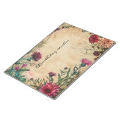 レッドアスター誕生フラワー9月フローラ枠 ノートパッド (アングル)