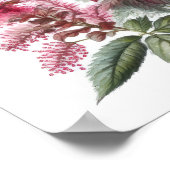 レッドアスティルベフラワーアートプリントポスター ポスター (角)