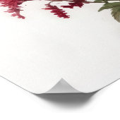 レッドアスティルベフラワーアートプリントポスター ポスター (角)