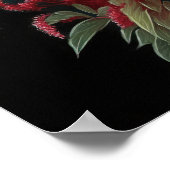 レッドアスティルベフラワーアートプリントポスター ポスター (角)