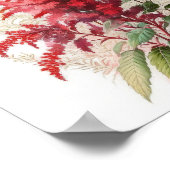 レッドアスティルベフラワーアートプリントポスター ポスター (角)