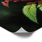 レッドアスティルベフラワーアートプリントポスター ポスター (角)