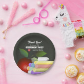 レッドアップルとチョーク |退職した先生 ペーパープレート (パーティー)