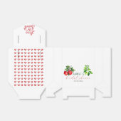 レッドアップルとホワイトブライダルシャワー フェイバーボックス (折り畳みなし)