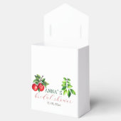 レッドアップルとホワイトブライダルシャワー フェイバーボックス (オープン)