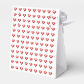 レッドアップルとホワイトブライダルシャワー フェイバーボックス (裏面サイド)