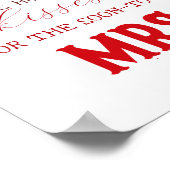 レッドアップルどのくらいのキスブライダルシャワーゲーム ポスター (角)