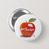 レッドアップルイラストレーションNo 1先生 缶バッジ (正面&裏面)