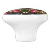 レッドアップルオンツリー抽象芸術自然アート セラミックノブ (側面)