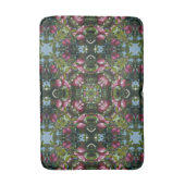 レッドアップルオンツリー自然抽象芸術万華鏡のように千変万化するパターン バスマット (正面縦)