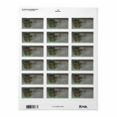 レッドアップルクリスマスリースシーズンのご挨拶 ラベル (フルシート)