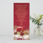 レッドアップルクリスマス金ゴールド雪結婚片のメニュー メニュー (スタンド正面)