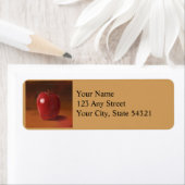 レッドアップルスチルライフ差出人住所ラベル ラベル (インサイチュ)