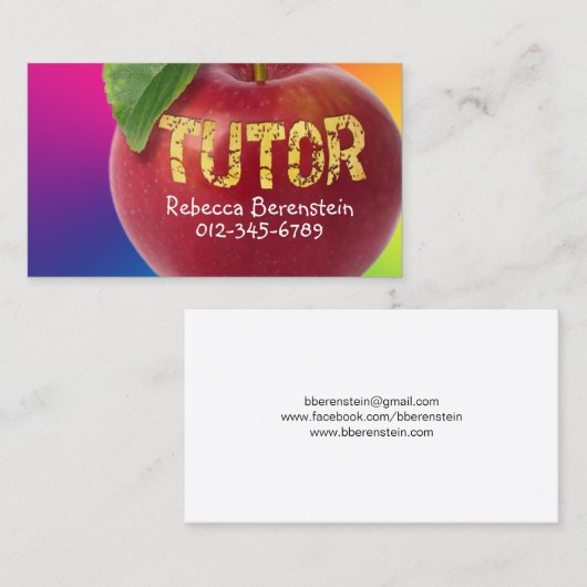 レッドアップルターターレッドブルービジネスカード 名刺 (正面/裏面)