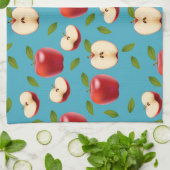 レッドアップルパターン キッチンタオル (折り畳み)