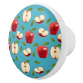 レッドアップルパターン セラミックノブ (右)