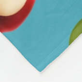 レッドアップルパターン フリースブランケット (角)