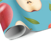 レッドアップルパターン ラッピングペーパー (ロールコーナー)