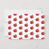 レッドアップルパーソナライズされたキッズステーショナリー サンキューカード (裏面)