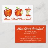 レッドアップルフルーツ先生学校教育保育園 名刺 (正面/裏面)