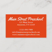 レッドアップルフルーツ先生学校教育保育園 名刺 (裏面)