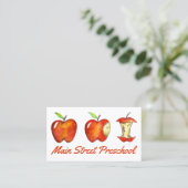 レッドアップルフルーツ先生学校教育保育園 名刺 (スタンド正面)