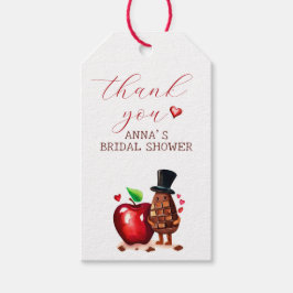 レッドアップルブライダルシャワー感謝していユーラベル ギフトタグ