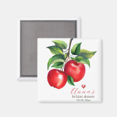 レッドアップルブライダルシャワー マグネット (正面/裏面)